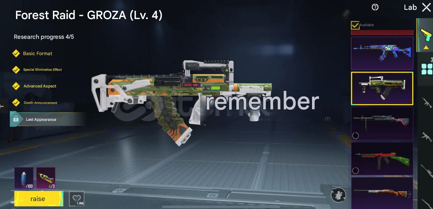 PGM577 M416 Roaring Immolation L6, Mythic Ice Ballet Set, MG3 Dragon L5, Cat+Dog Pets, Legendary Dacia (G)